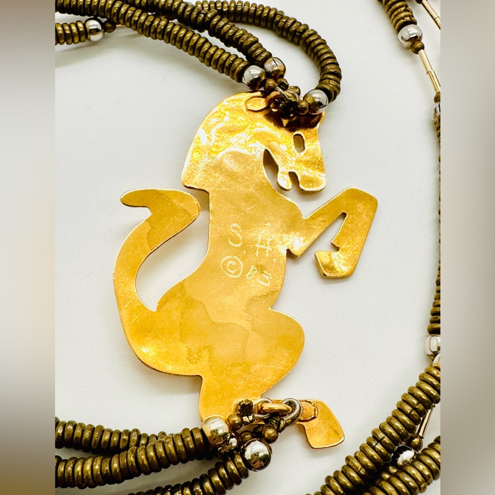🔥RARE Vintage Horse Necklace Sutton Hoo - Picture 6 of 17